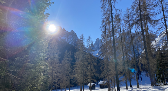 Sextner Dolomiten Schneeschuhwandern Jan. 2022 | © Haschka, Huber, Gatterer Sextener Dolomiten Schnee Schneeschuhwandern Italien Südtirol | © Haschka, Huber, Gatterer