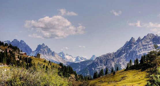 Berge,Bäume,Wiese,Blauer Himmel | © Plätzwiese Dolomiten (C) Pixabay